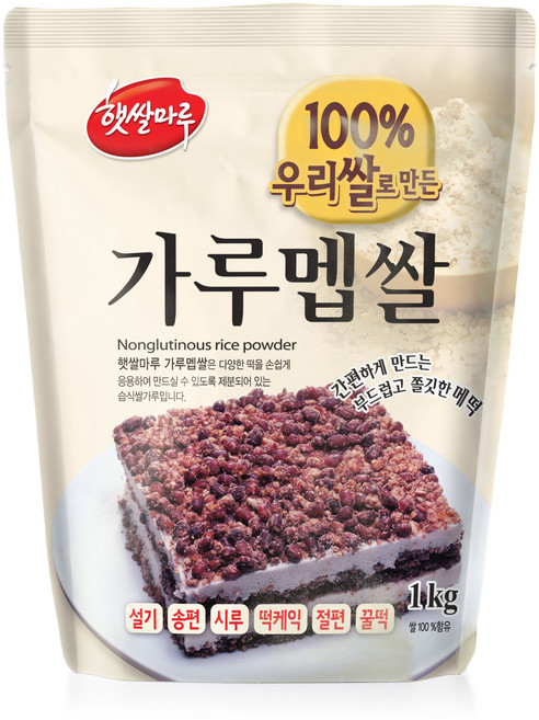 대두식품 햇쌀마루 가루멥쌀 국산 쌀가루 1kg, 4개