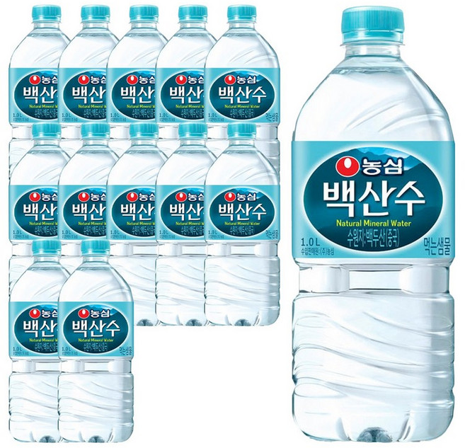 농심 백산수 생수, 12개, 1L