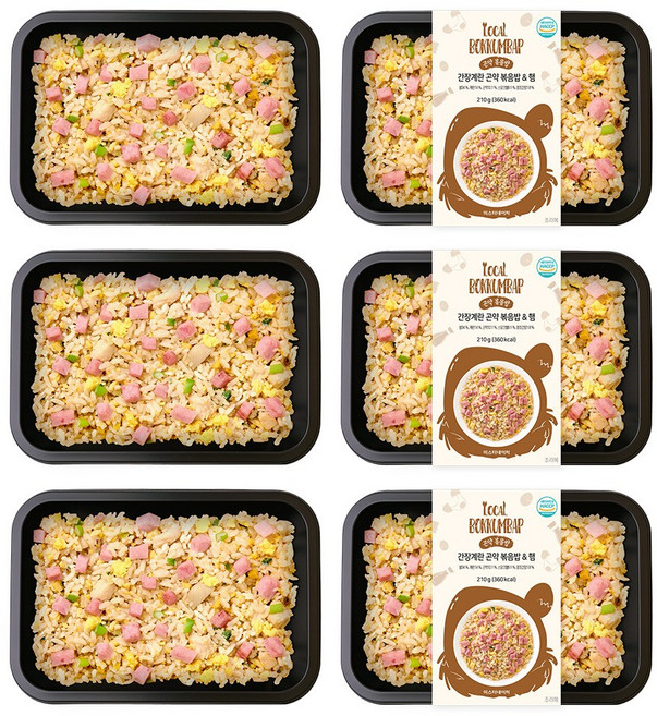 미스터네이처 맛있는 일주일 단기 점심 식사대용 직장인 저당 탄단지 간장 계란 곤약볶음밥 도시락 210g 6팩 1세트 (냉동)