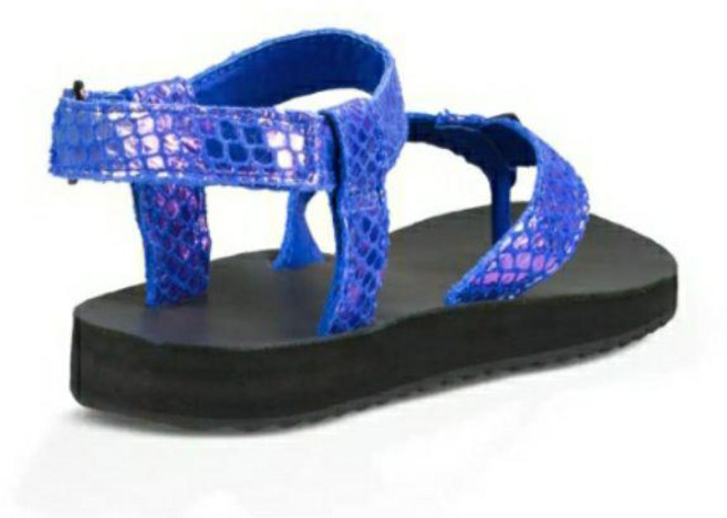 Teva 女款涼鞋 時尚舒適 夏季必備單品, 蛇紋藍,US9