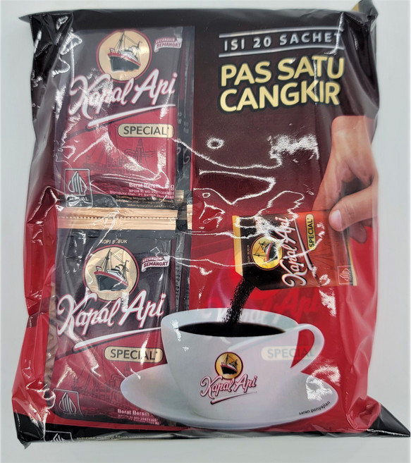 인도네시아 까빨아피 스페셜 볶은 원두커피 (Kapal Api) 120g, 1개, 20개입, 6g