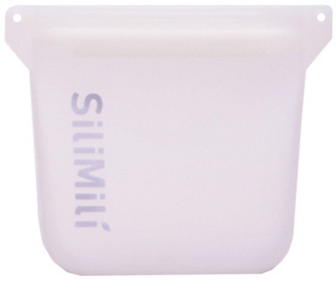 [실리밀리] 오리지널 스탠딩 실리콘지퍼백 200ml (미니 이유식 전자레인지 냉동 열탕), 1개