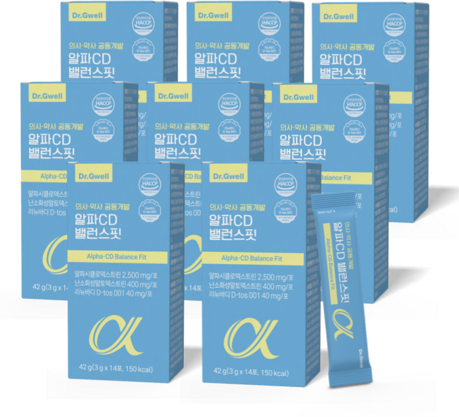 알파cd 분말 식약청인증 100% 알파씨디 알파시디 닥터지웰 밸런스핏 정품, 8박스, 42g