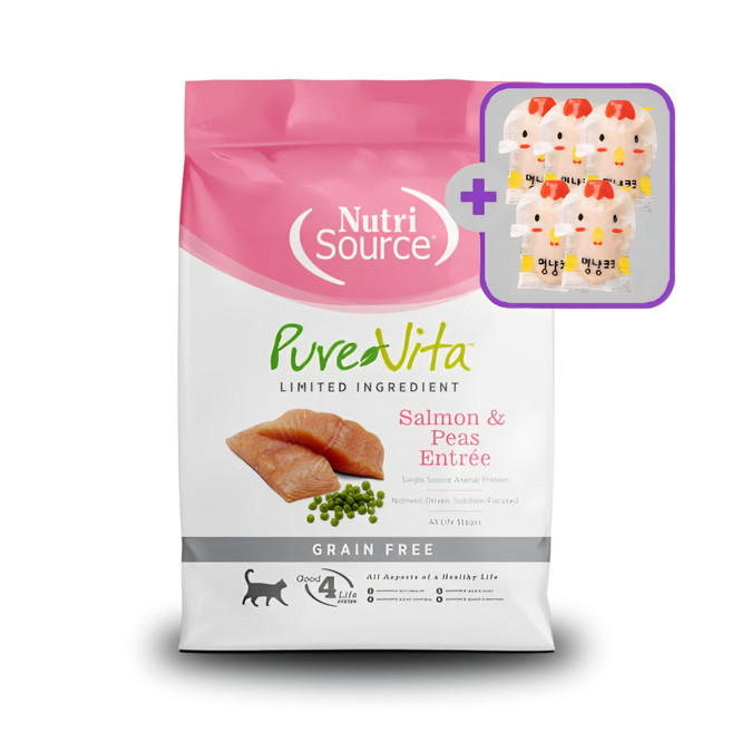 퓨어비타 캣 그레인프리 연어 1.81kg (+닭가슴살 22g 5개 증정), 1개