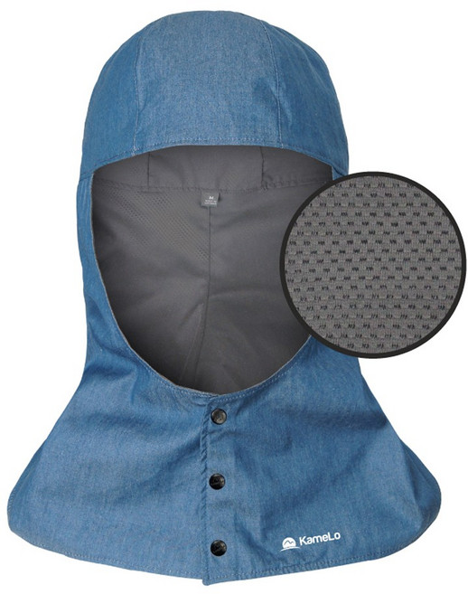 카멜로 여름 신소재 통기 향균 용접두건 용접용품 보호구 두건 AH-2ATB, 1세트, S(중청)