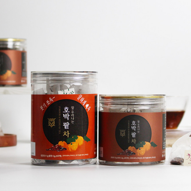 에코프리베 호박 팥차 티백 1.5g x (10ea / 20ea) 저온 다회 덖음차 [ECOFRIBAE], 1개, 10개입