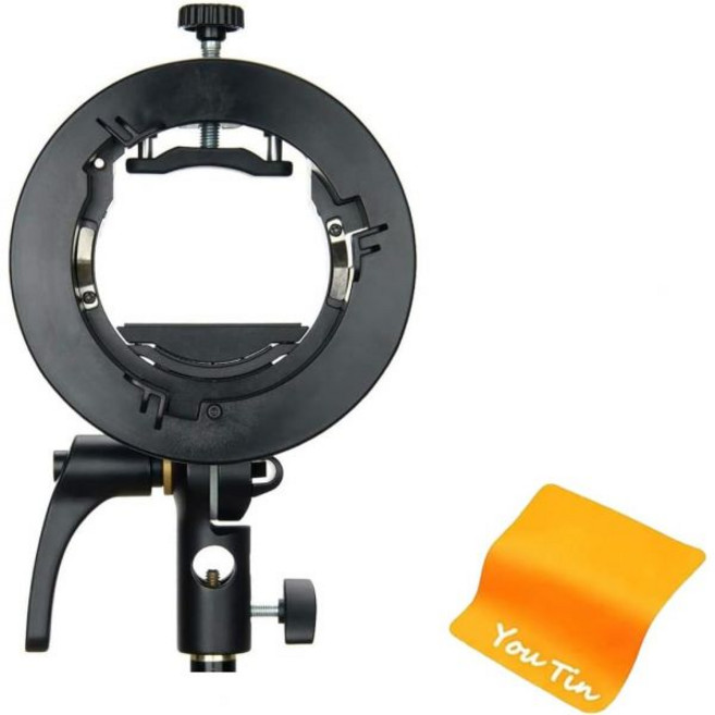 Godox S2 브래킷 S형 스피드라이트 보웬스 마운트 홀더 Godox V1 AD400Pro AD200Pro AD200V860II TT685 TT600 TT350 플래시 스누트, 1개