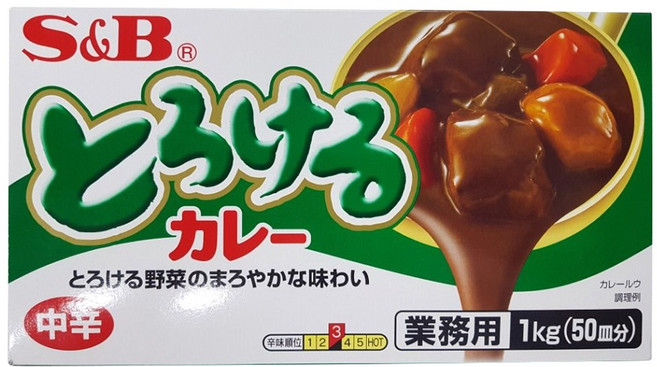 에스앤비 토로케루 카레 소스믹스 중간맛, 1kg, 1개