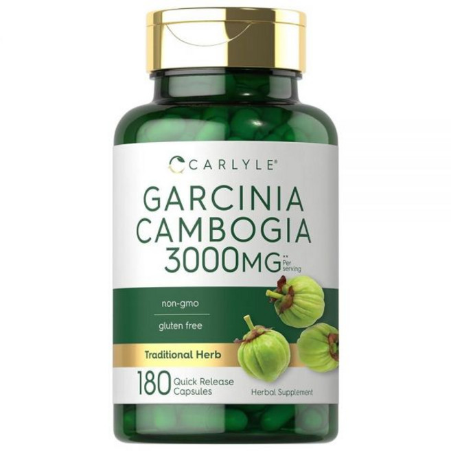 Carlyle Garcinia Cambogia 3000mg | 180캡슐 | GMO 프리 글루텐 프리 보충제 추출물, 180, 1개