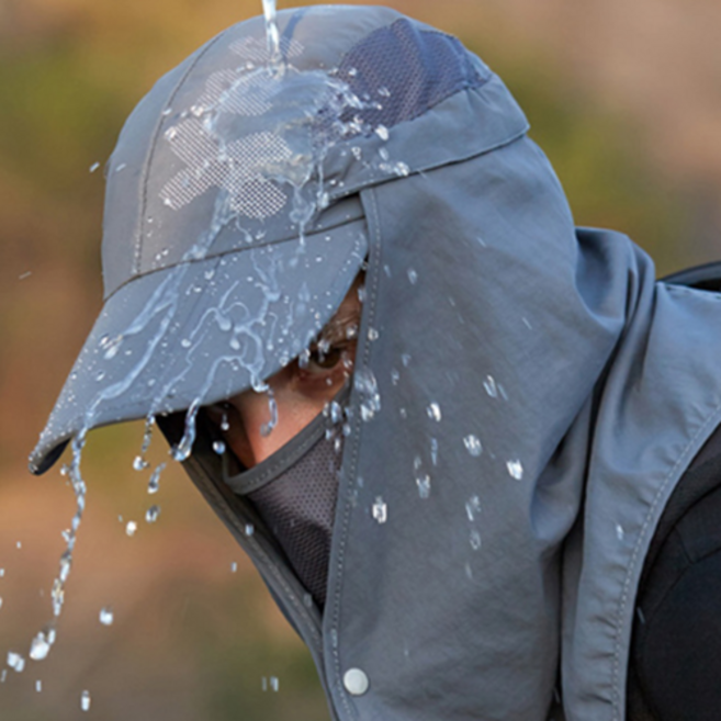 여름 쿨링 썬캡 모자 마스크 케이프 탈부착 모자 캡선가드 자외선차단 햇빛가리개 뒷목 썬가드