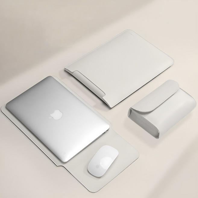 SIFT 15인치 슬림 노트북 파우치 + 미니 파우치 세트, 아이보리, 1개