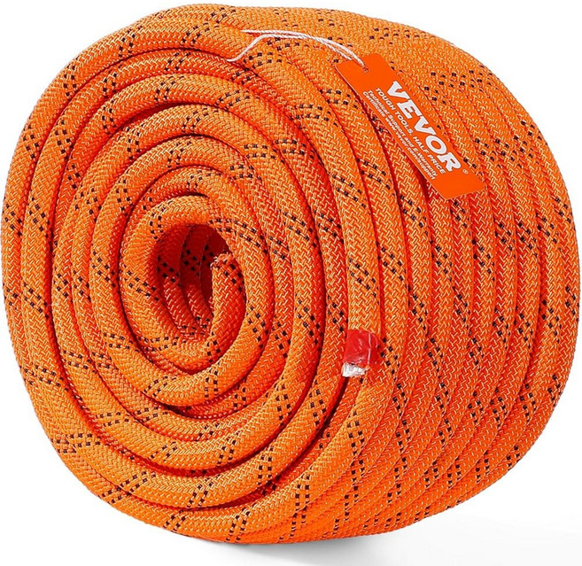 SucceBuy 220피트 이중 직조 폴리에스터 로프 48가닥 야외 액세서리 캠핑 스윙 래펠링 구조용 비상 코드