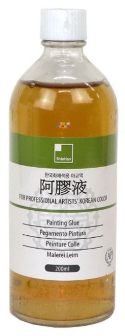 (신한화구) 한국화 채색용 아교액 200ml 물감보조제