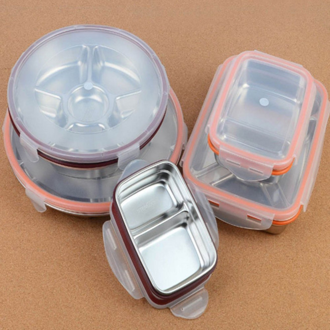 PMK 스텐락 스텐원형찬합 4호 스텐찬합