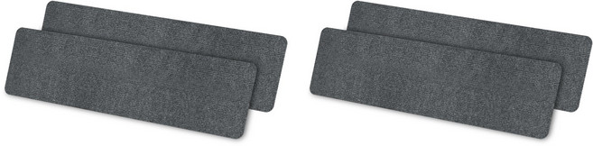 싱글 스트라이프 미끄럼 방지 계단 매트 7 장, 짙은 회색