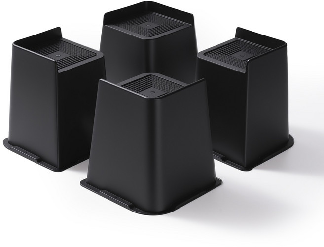 가구 높이조절 받침대 미끄럼방지 튼튼한 내구성 소음감소 바닥보호 장기간사용 가능, 4개, 블랙