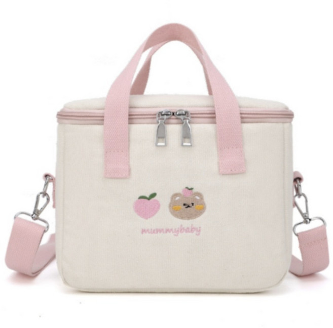 아가토스 보냉백 분유 이유식 피크닉 방수가방, 1개, 핑크