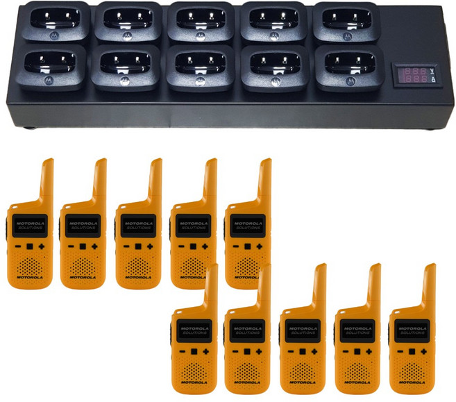 모토로라 디지털 생활무전기 모토로라 골드 10대+10구 멀티충전기, 1개