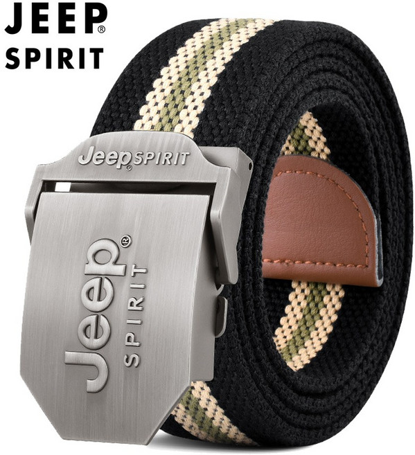 JEEP SPIRIT 남자 캐쥬얼 BT0498 스트라이프 벨트