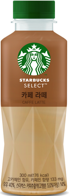 스타벅스 셀렉트 카페라떼, 300ml, 6개