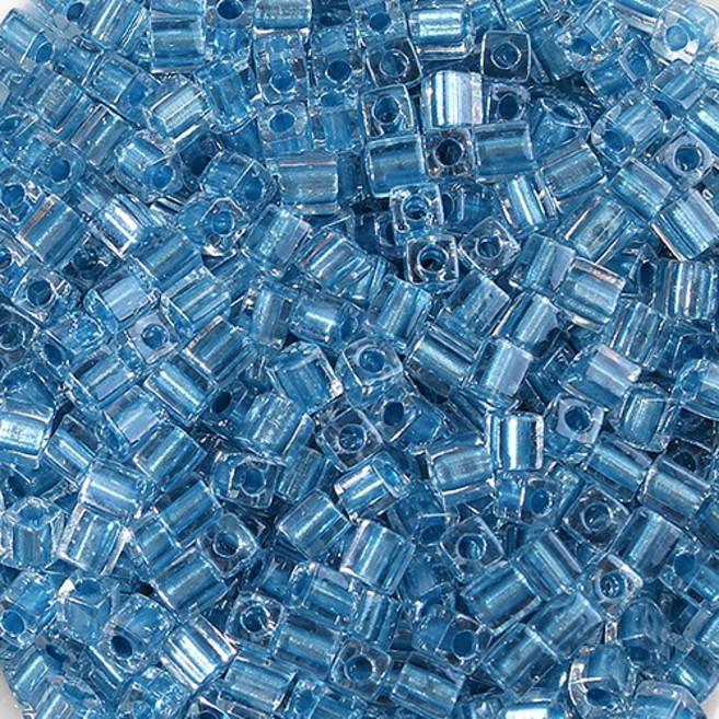 비즈아이 [3810]미유키비즈 큐브비즈 4mm 블루(CL)(2606) 10g