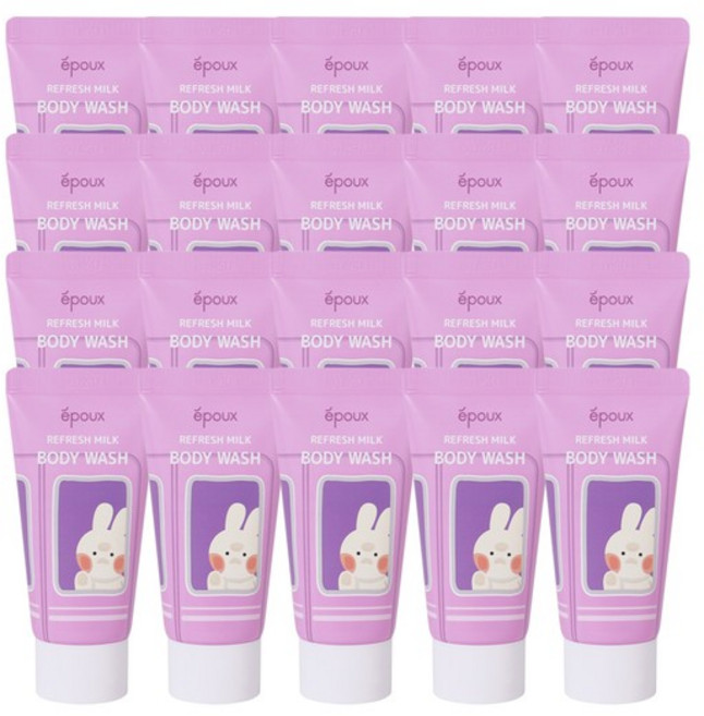 20개 리프레시 여행용 밀크 바디워시 50ml /미니스.휴대용.세면도구.어메니티