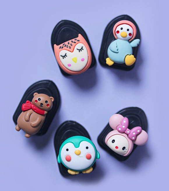 모두달라 차량 마스크 캐릭터 걸이 벽걸이 접착식 후크 고리, 세트 13, 1세트