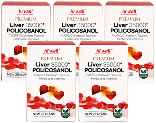 하이웰 프리미엄 리버 플러스 폴리코사놀 33.4mg 밀크씨슬, 5개, 60정