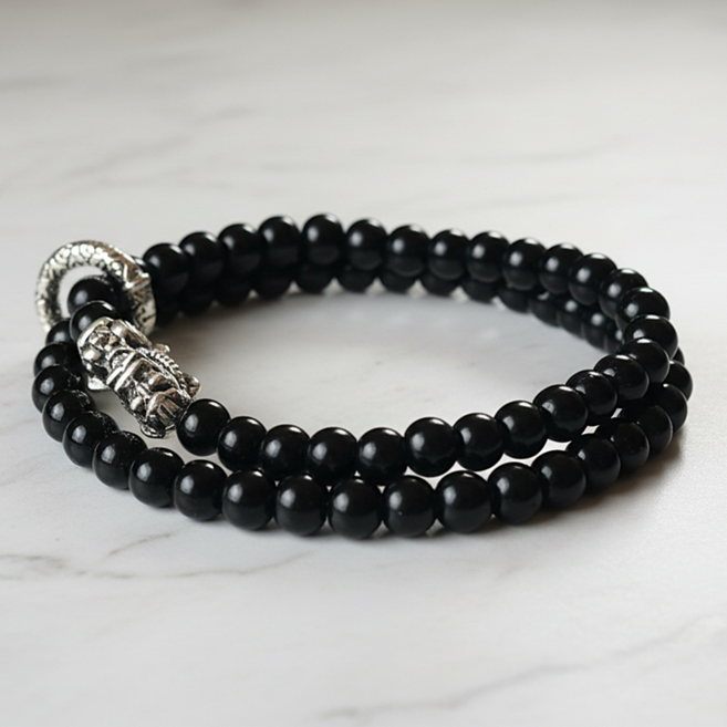 웰리나 두줄 비휴 팔찌 커플팔찌 재물운 상승 레이어 팔찌