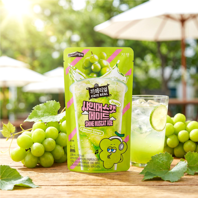 쟈뎅 까페리얼 샤인머스캣에이드 편의점 아이스티, 230ml, 2박스
