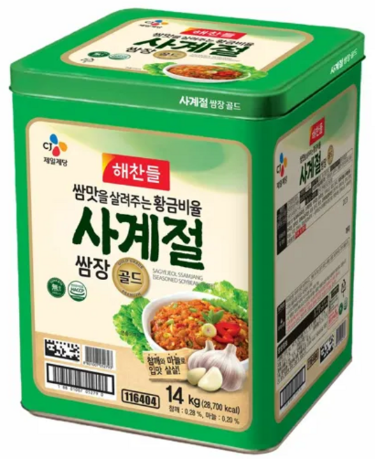 해찬들 사계절 쌈장, 14kg, 1개