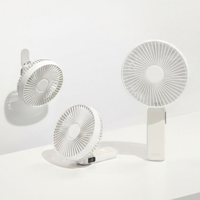 루미트론 빅팬 무선 BLDC 핸디 탁상 벽 휴대용 선풍기 15.8cm, 화이트