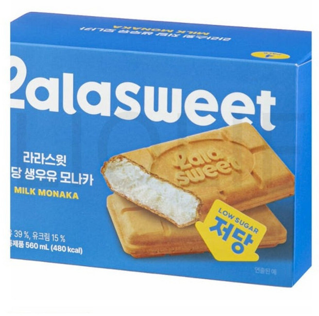 라라스윗 저당 생우유모나카, 140ml