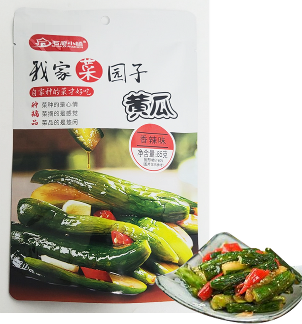 홍홍 중국식품 향라오이 절임 매운맛 오이무침 오이절임 소포장 반찬, 1개, 85g