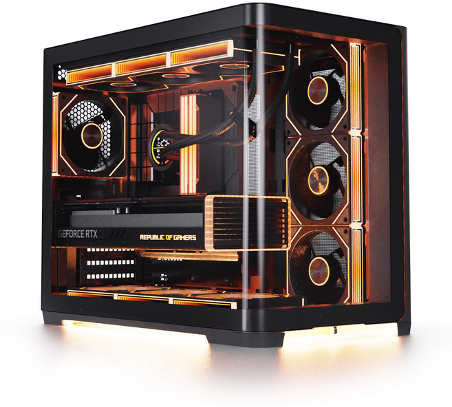 앱코 UD50C 루시드 앰비언트 풀커브드 ARGB BTF PC 케이스, 1개, 선택하세요