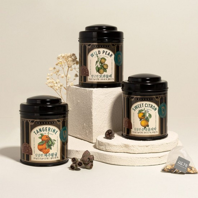 쌍계명차 티 마스터 캔 12티백 (3종 택2), 모과돌배 12티백, 수국유자차 12티백