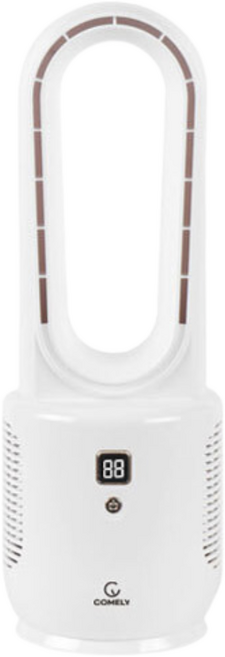 [홈뉴] 6세대 저소음 BLDC 12단 무풍 공기청정 활성탄필터 날개없는 선풍기, GOS-2049