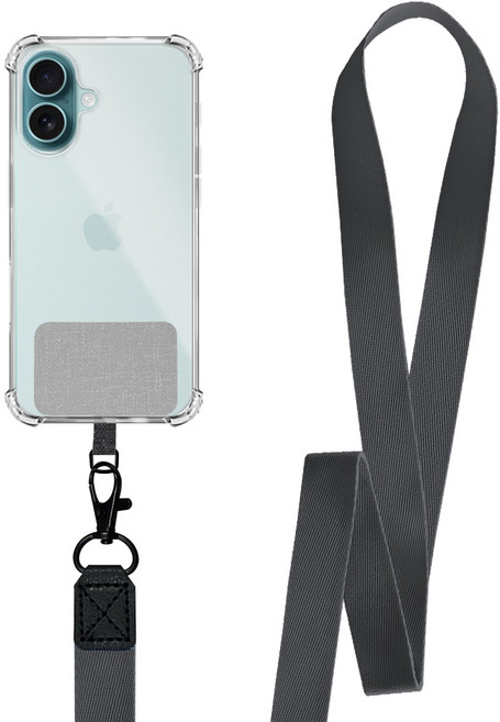 더조은셀러 스퀘어태그 스트랩 줄 에어범퍼 목걸이 케이스