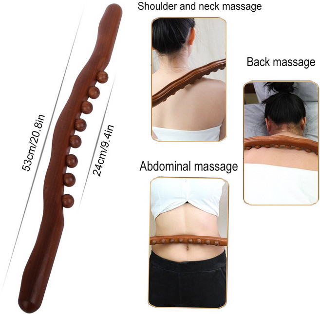 롤링 핀 범용 등 바늘 마사지 힘줄 너도밤나무 나무 긁기 스틱 포인트 Guasha 릴렉스 테라피 도구