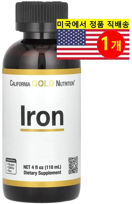 California Gold Nutrition 캘리포니아 골드 뉴트리션 철분 Iron, CGN02116, 118ml, 1개 - 쿠팡