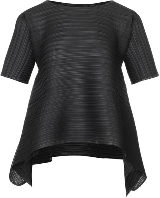 피네플리츠 반팔 날개 블라우스 (4 Color)