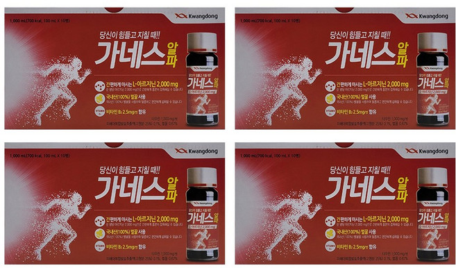 [약국정품] 광동제약 가네스 알파 100미리 5set이상 구매시 kf 마스크 한장 증정, 100ml, 40개