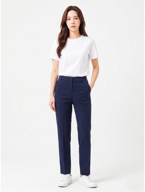 샤트렌 네이비 하이웨스트 슬림핏 정장팬츠 HCBMPT101