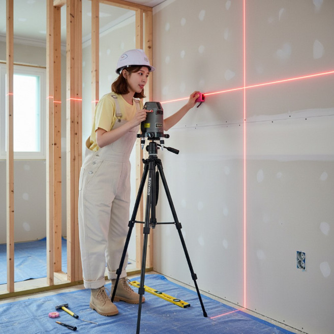 [신콘] 방수 방진 레이저레벨기 리튬배터리 SL-445NP, 1개