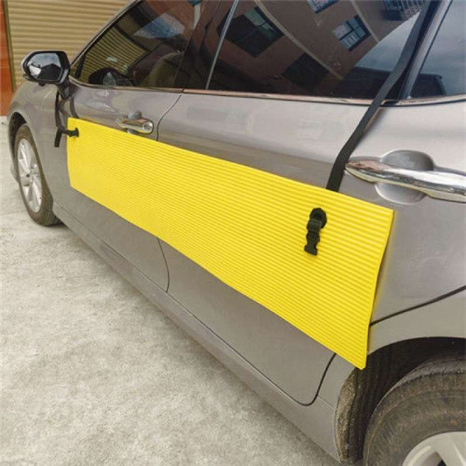 ibari 문콕 도어가드 패드 스크래치방지패드 자석형, 연한 그린 반사스트립+수납가방 포함