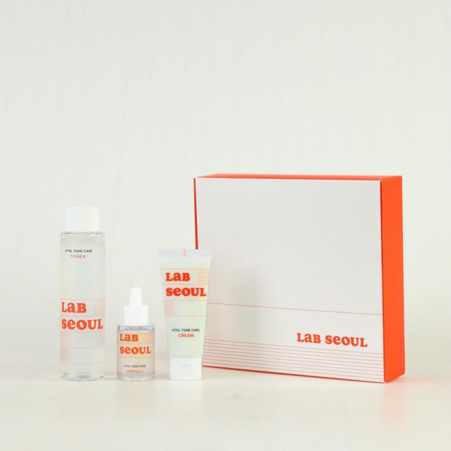 랩서울 바이탈 톤케어 3종 패키지 미백기능성 스킨케어세트 선물포장, 1개