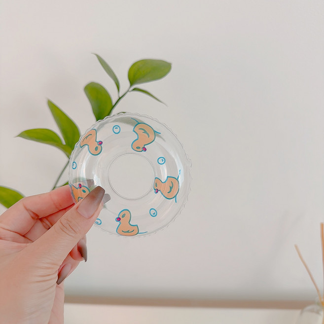 꽥꽥 오리 튜브 사육장꾸미기 파충류 양서류 뉴트 크레 개구리, 1개, 투명