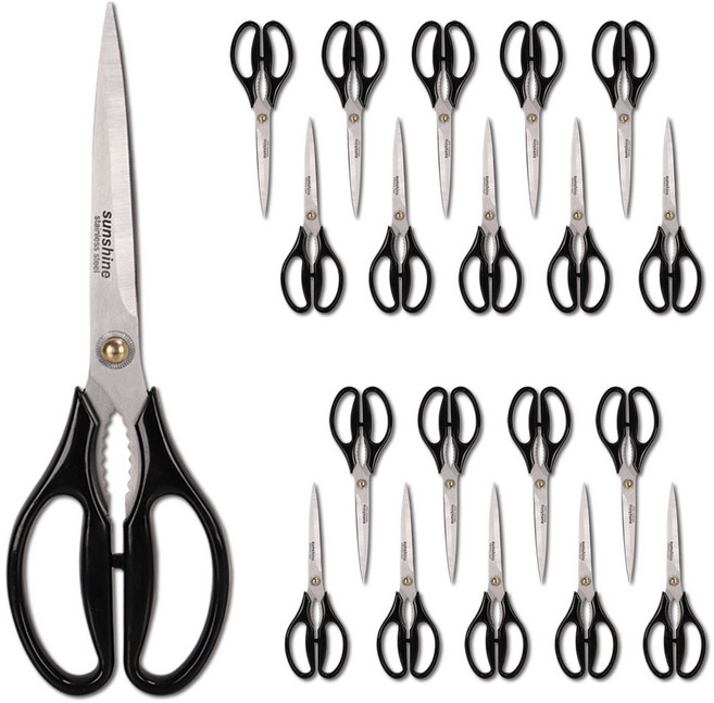 썬샤인 피올라 이지멀티 고기 가위 SKS-01, 블랙, 20개