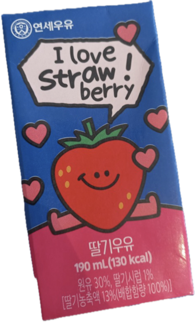 연세우유 딸기우유, 190ml, 24개
