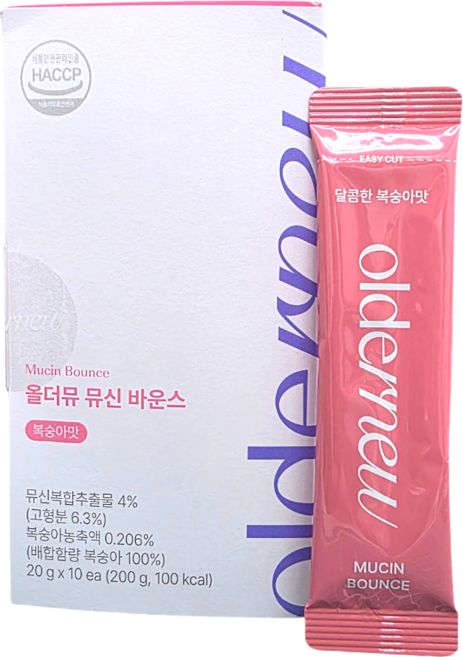 올더뮤 여배우 뮤신 바운스 복숭아맛 200g 1박스, 1개